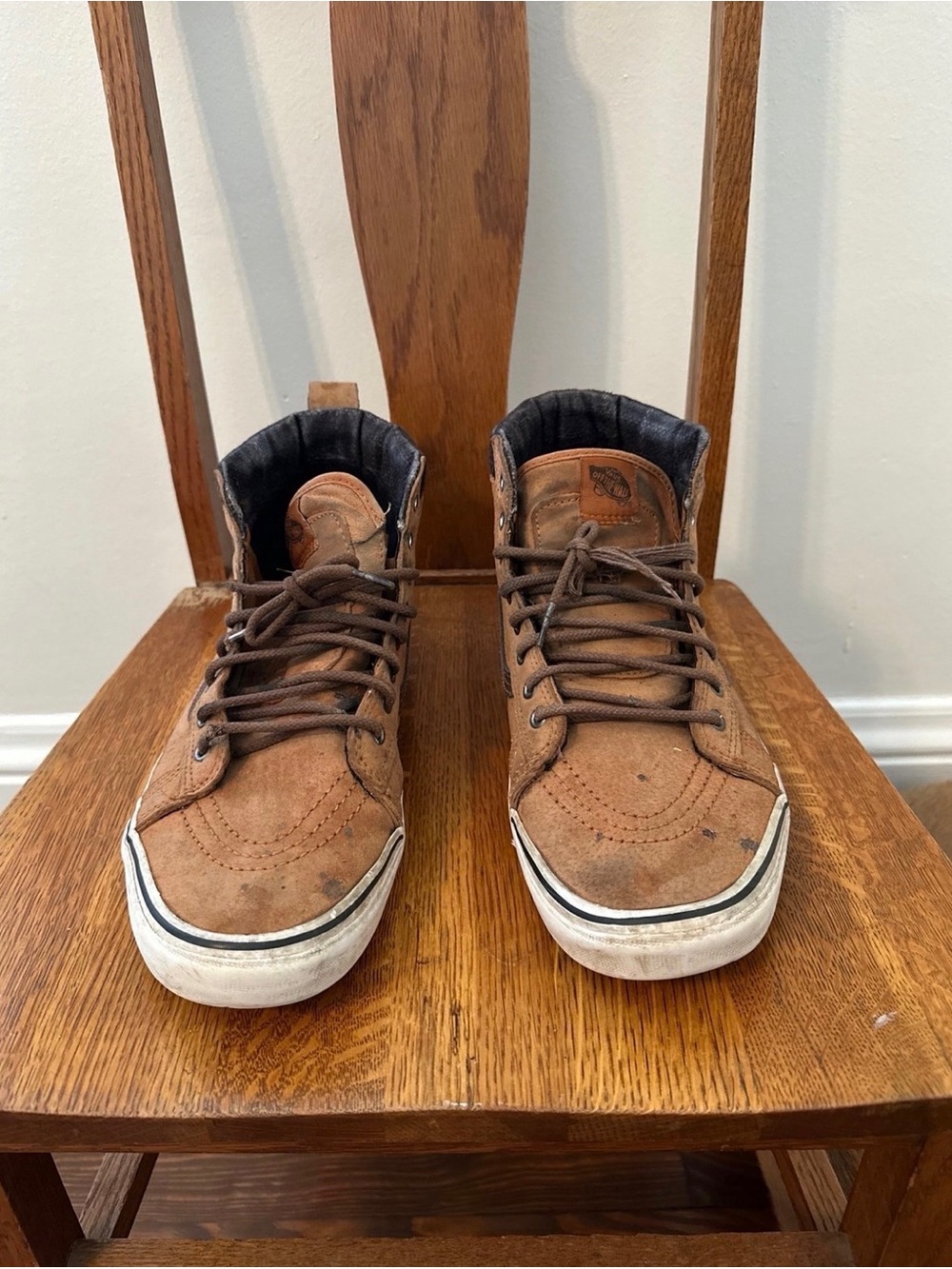Vans Brown High-Top Suede Sneakers